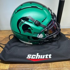 Schutt F7 VTD Football Helmet Green Black Spartan Decals Under Armour Visor picture
