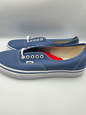 VANS Men's Low Top Lace-Up Canvas Sneaker Blue/White Rubber Sole picture