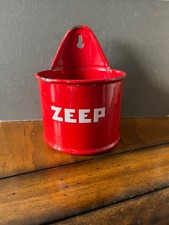 Vintage Dutch ZEEP Bright Red Enamel Soap Wall Mounted Holder picture