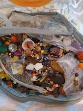 Big Lot Jewelry Beads ,charms,pendants Mix Craft Supply 13lb picture