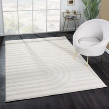 LUXE WEAVERS Modern Geometric High Area Rug Cream 6x9 8055 Cream 6x9 picture