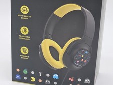 NEW PAC-MAN Wired Headphones Bandai Namco Black Yellow Foldable 3.5mm Jack picture