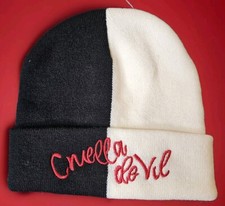 NWOT Disney X Cakeworthy Beanie Black White Colorblock Embroidered picture