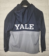 Champion Yale Bulldogs Windbreaker Jacket Mens Medium Half Zip Anorak Hoodie picture