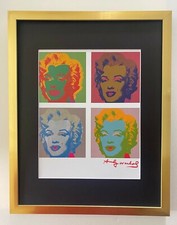 ANDY WARHOL 1984 SIGNED AWESOME MARILYN MONROE PRINT MATTED TO  11X14 picture