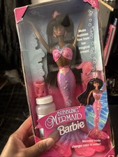 Vintage 1996 Bubbling Mermaid Barbie Doll African American 16132 NIB Mattel READ picture