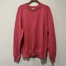 J. Crew Heritage Cotton Crewneck Sweater Men's Large Vintage Barn Coral Academia picture