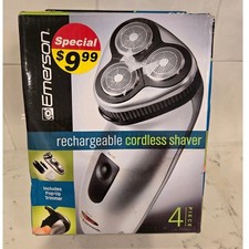 Emerson Rechargeable Cordless Shaver 3 Pivoting Heads Pop-Up Trimmer Silver 2009 picture
