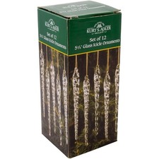 Kurt Adler Glass Icicle Christmas Ornament Box Set, 5.25in (Set of 12) picture