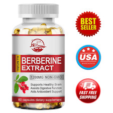 Premium Berberine HCL 1200mg High Potency Anti-inflammatory,Blood Sugar Support picture