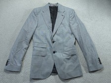Connaisseur Paris Blazer Jacket Mens 36 Gray Italian Super 170s Wool Slim Fit picture
