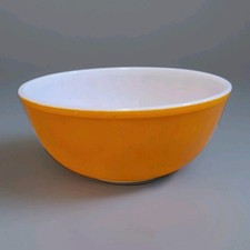 Pyrex Daisy Orange Mixing Bowl 4qt #404 Vintage  picture