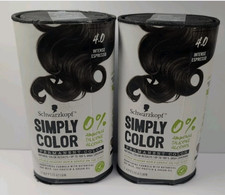 2x Schwarzkopf Simply Color 4.0 Intense Espresso Permanent Hair Dye, Cream picture