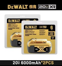 2x New DeWALT DCB206 20V Max XR 6.0Ah Lithium Ion Batteries Li-ion US-seller picture