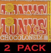2x Tony's Chocolonely Milk Chocolate Bar with Caramel and Sea Salt 6.35oz 2 PACK picture
