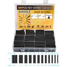 900Pcs 21 Heat Shrink Tubing Kit Dual Wall Adhesive Marine Tube Electrical Wires picture