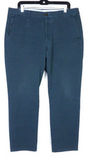BONOBOS Dark Teal Slim Fit Twill Stretch Knit Chino Pants Men's 35 X 30 picture