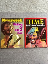 1975 Time & Newsweek Mags Springsteen Covers, 10-27-75, No Labels, Beautiful picture