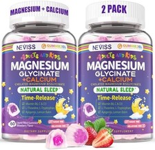 Neviss Magnesium Calcium Gummies Kids Adults Sugar Free 2 Pack picture