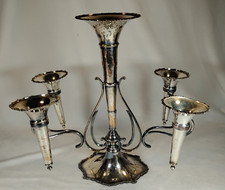 Antique Early 20th Century Silverplate Epergne Centerpiece Elkington & Co 1922 picture