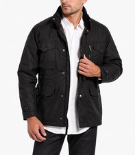 Black ~ BARBOUR SAPPER Men's WAX Jacket MSRP $485 British Heritage picture