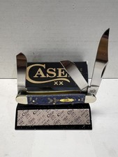 CASE XX KNIVES STOCKMAN - SMOOTH BLUE SYCAMORE WOOD 7347 SS (63732) POCKET KNIFE picture