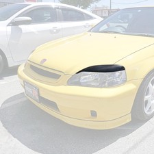 Fits 99-00 Honda Civic Upper Headlights Eyelids Eyebrows Covers (ABS) picture