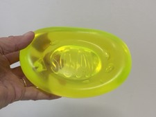 Vintage Alessi 1990s Neon Yellow Resin Chunky Big Bubbles Soap Dish Statement picture