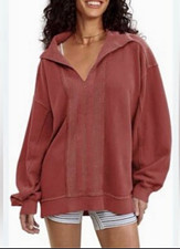 nwt Aerie Starry Skies open neck sweatshirt large $65 picture