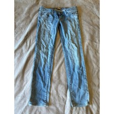 Paige Premium Denim Skyline Straight Leg Jeans Light Wash Distressed Size 28 picture