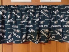 NFL PHILADELPHIA EAGLES, Sports Team Handmade Valances, Dark Green/White Names picture