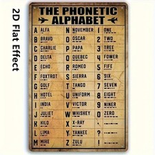 CIFbuy Vintage Alphabet Wooden Wall Decor Aviation Theme Airplane Poster For Hom picture