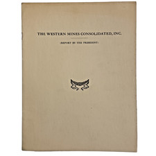 VINTAGE 1926 Western Mines Consolidated Report Nevada City CA Mining Prospectus picture