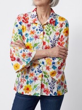 Ali Miles Floral Print Button Down Shirt picture