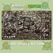 Michelangelo Improviser MTG TMNT Playmat Stitched Edges Gaming Desk Mat picture
