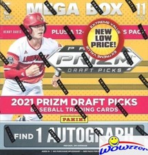 2021 Panini Prizm Baseball Draft Factory Sealed MEGA BOX-AUTOGRAPH+5 PRIZMS++ picture