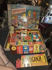 Shenanigans Board Game 1964 Milton Bradley 4480 Box Damage Missing Game Pc picture