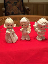 Vintage Precious Moments Christmas Ornament Lot of 3 (1989 1993 1994) Unboxed picture