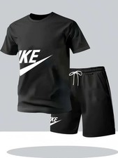 Men’s Summer Sports Set Short Sleeve T-Shirt & Shorts 2-Piece Outfit picture