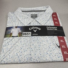 Callaway Polo Shirt OPTI-Dri Golf Mens Xl Performance Bright White picture