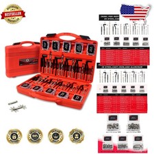 338pc Thread Repair Kit, HSS Helicoil SAE Metric Automotive Pro Tool picture