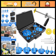 9 Pcs PVC Pipe Fitting Reamer Tool Kit, Inside Cutter with Diamond Grit Heads 1/ picture