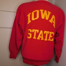 Vtg Champion Sz M Iowa State Reverse Weave Crewneck Sweatshirt USA Warmup 80s picture