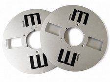 Pair 10.5-Inch Aluminum Empty Take-Up Reels for Reel-to-Reel Tape Recorder picture