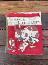 Vintage Dean’s Rag Book No. 62 Animals And Their Little Ones 1914-1919 picture