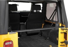 Bestop 52601-01 Black Steel Soft Top Tailgate Bar for 07-18 Jeep Wrangler JK picture