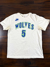Nike Minnesota Timberwolves Edwards #5 White Shirt NBA Basketball picture