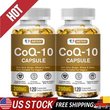 CoQ10 - Co Enzyme Pure Ubiquinone CQ10 Of Coenzyme Q10 200mg, 2 x 120 Capsules picture