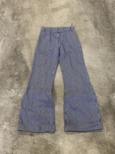 Vintage 1970s Hickory Stripe Flared Bell Bottom Hippie Pants Size 29 picture