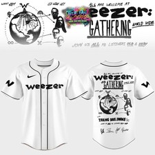 Weezer THE GATHERING WORLDWIDE Tour Limited Edition Baseball Jersey picture
